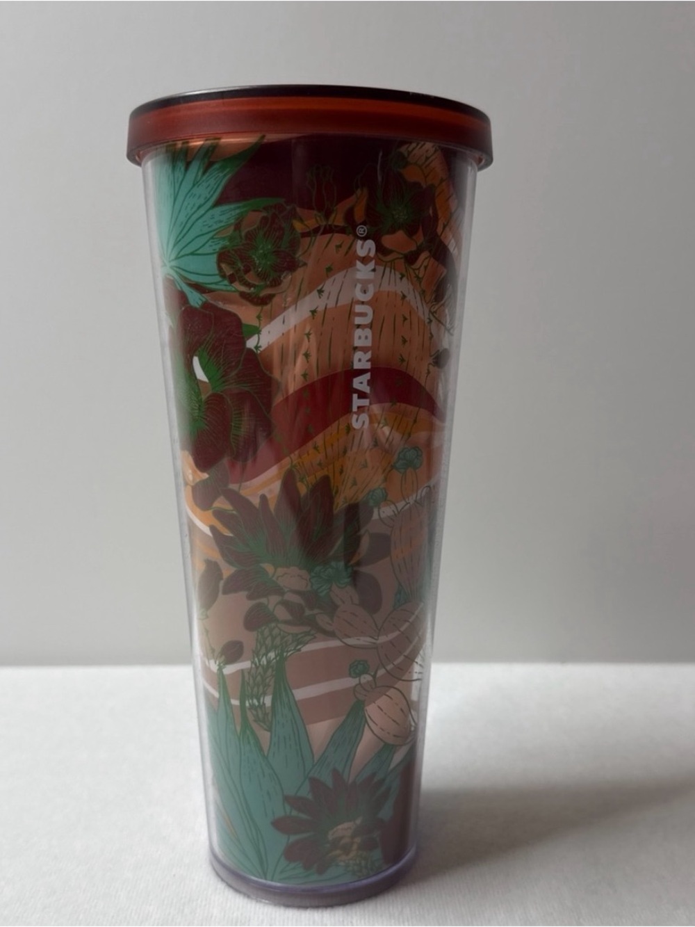 Starbucks Brown Floral Travel Tumbler